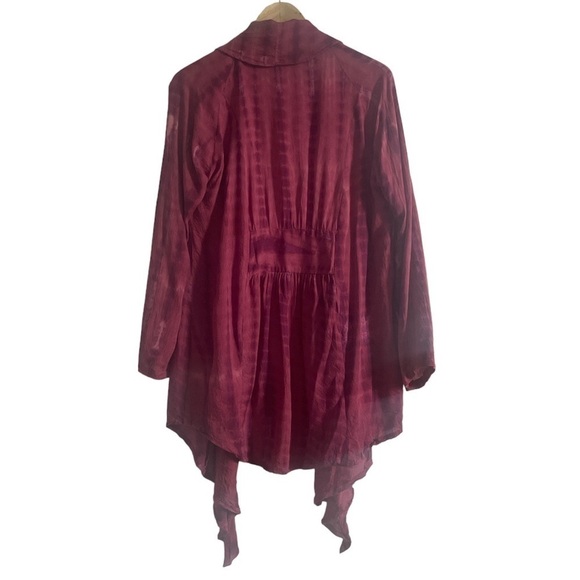 Soft Surroundings Pink Tie Dye Bali Cardigan Top Size Small - Picture 6 of 7